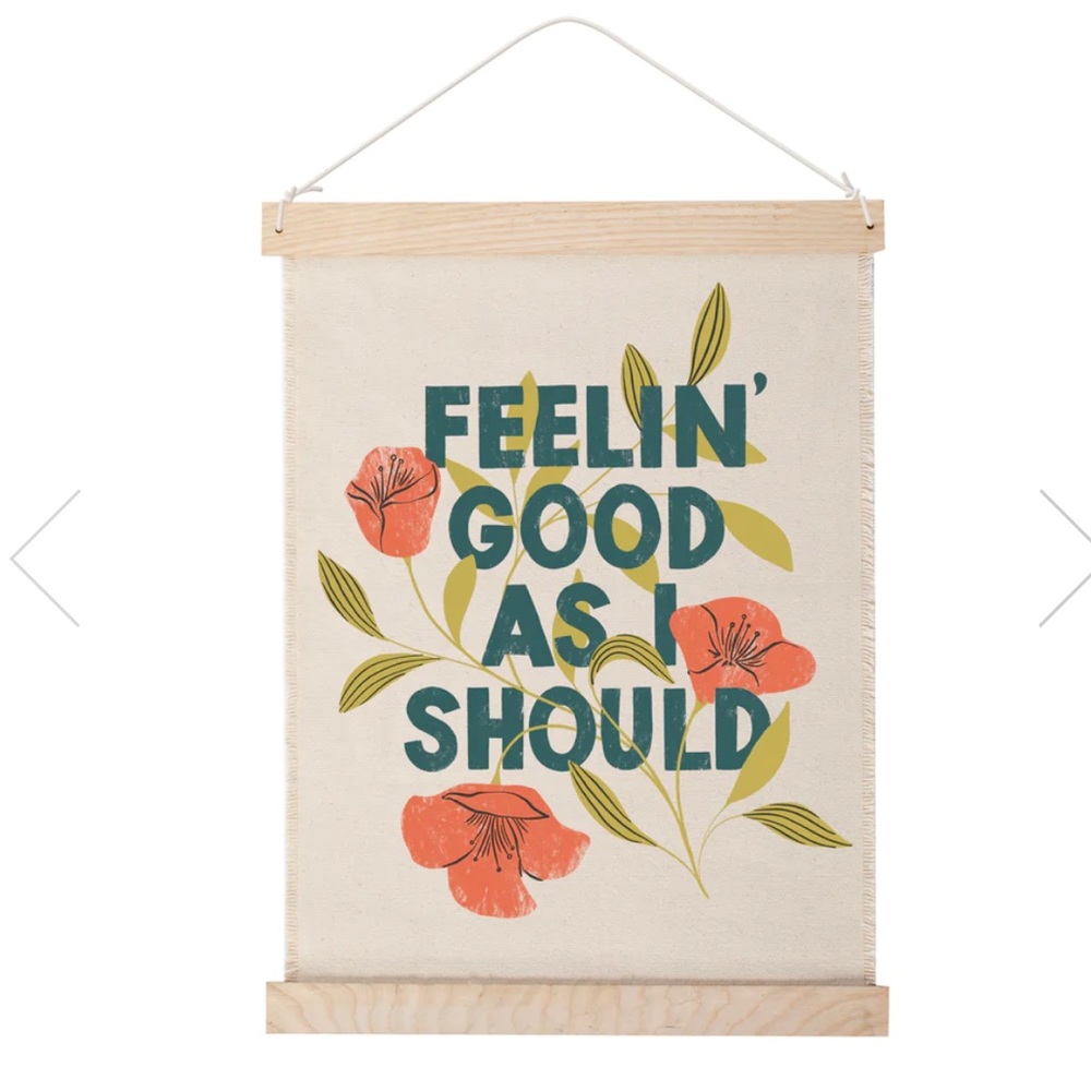 FRINGE STUDIO Canvas wall hanging Wall Decor floral New